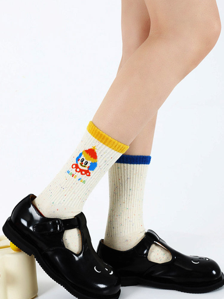 Cartoon Clown Pattern Socks