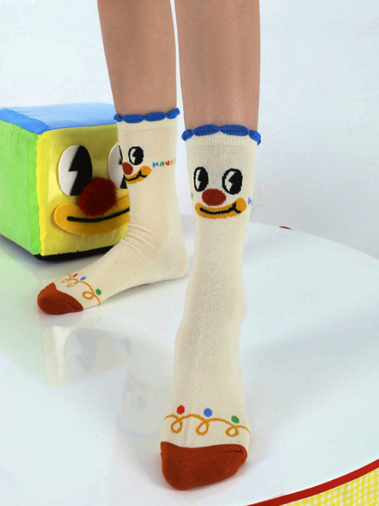 Cartoon Clown Pattern Socks