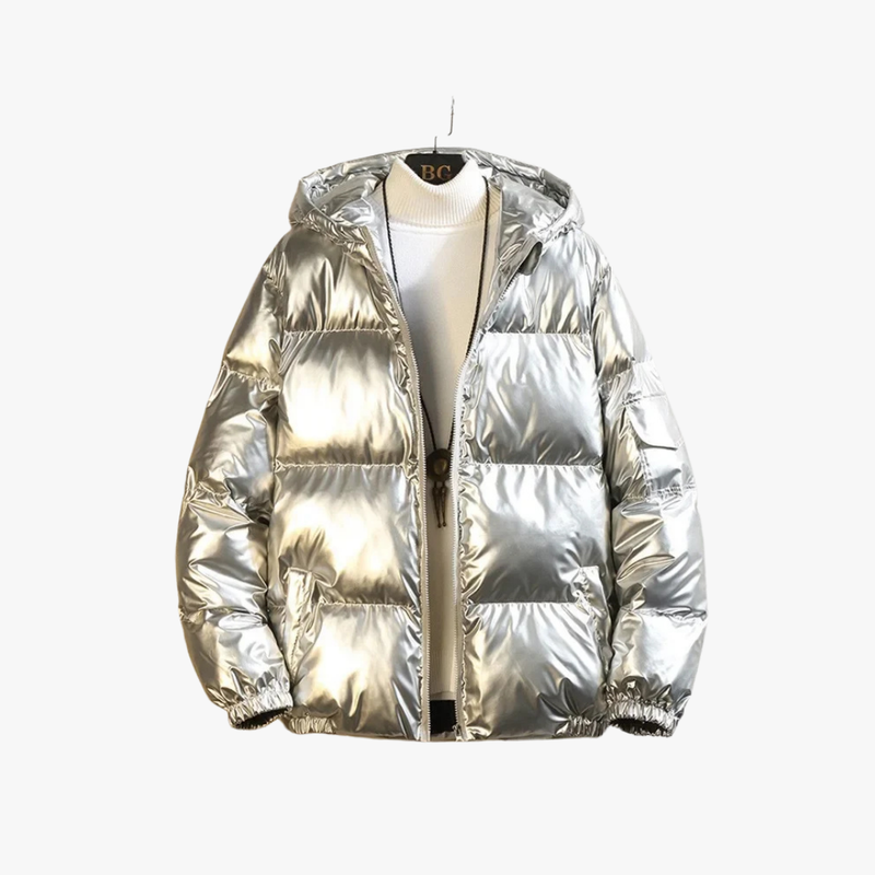 Metaluxe Metallic Puffer Jacket