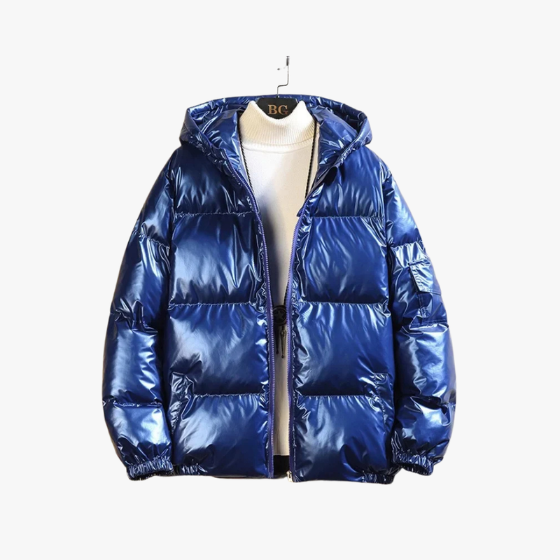 Metaluxe Metallic Puffer Jacket