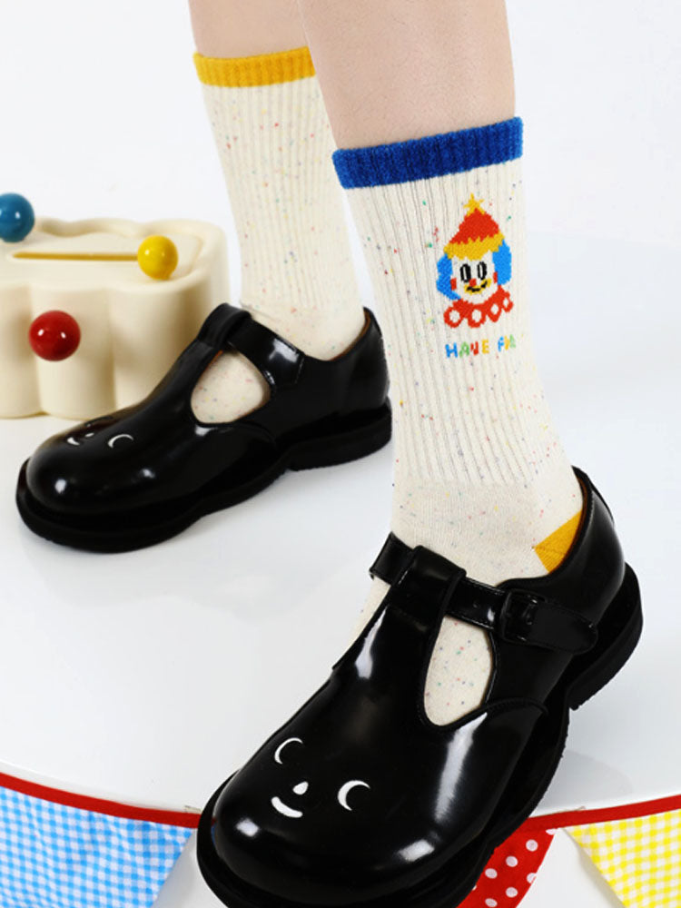 Cartoon Clown Pattern Socks