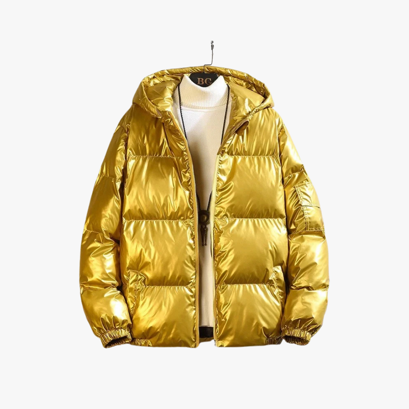 Metaluxe Metallic Puffer Jacket