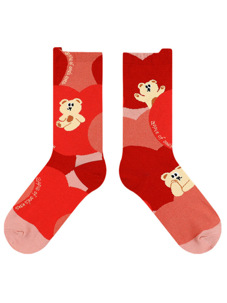 Cute Bear Cartoon Socks