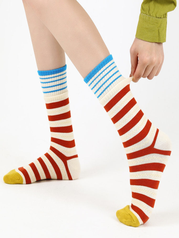 Colorful Striped Cotton Socks