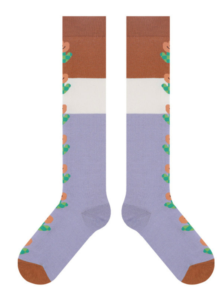 Sweet  Print Knee-High Socks