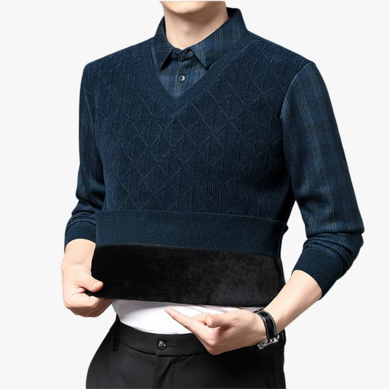 Poloshirt Warm Cardigan