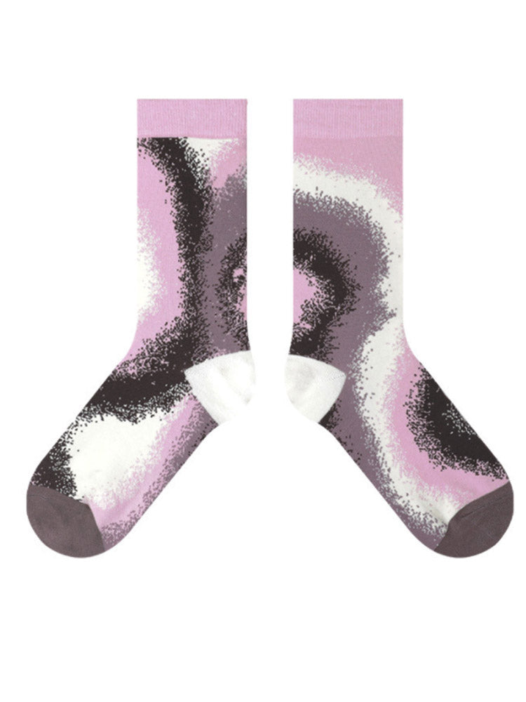 Colorful Gradient Theme Cotton Socks