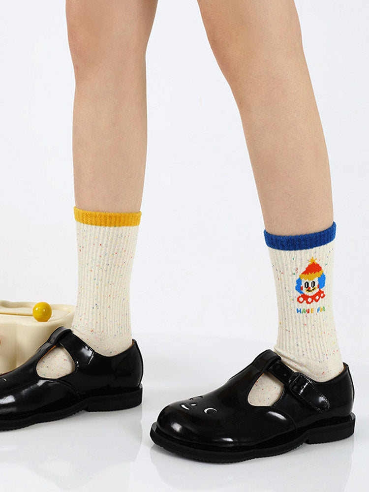 Cartoon Clown Pattern Socks