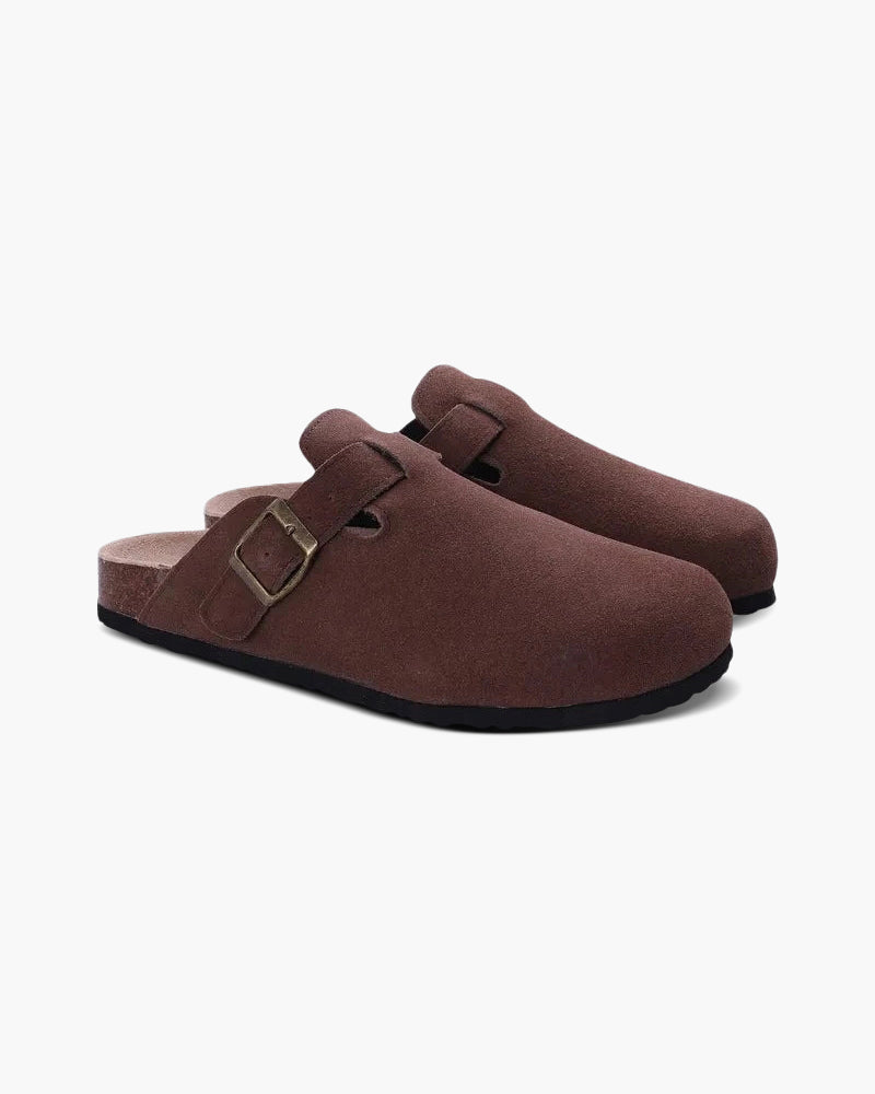 Eleganza Mens Clogs In Suede - Zafizia