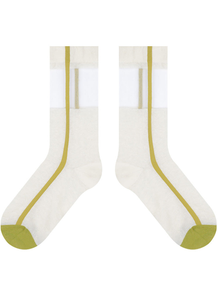 Ultra-Thin Sheer Crystal Glass Silk Socks