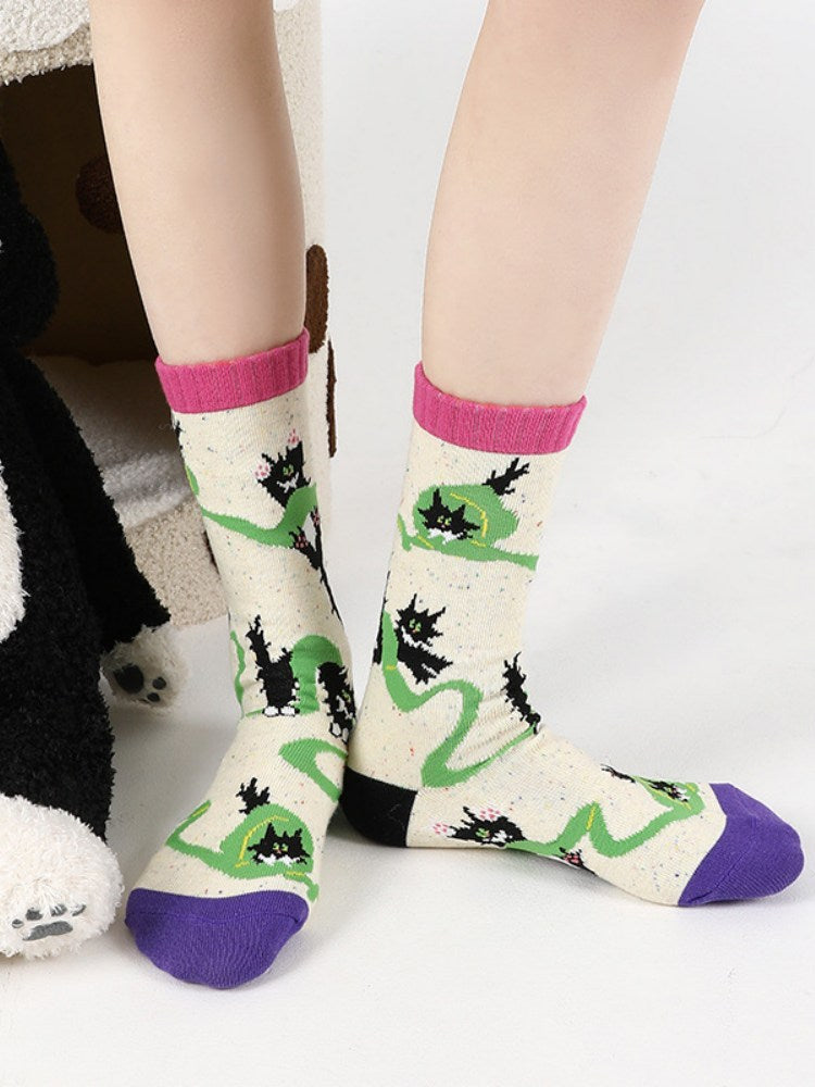 Adorable Cartoon  Cotton Socks-Fluffy Cat