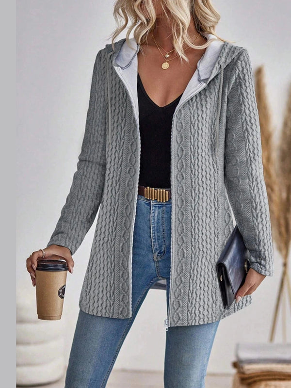 Stravari Hooded Knit Blazer
