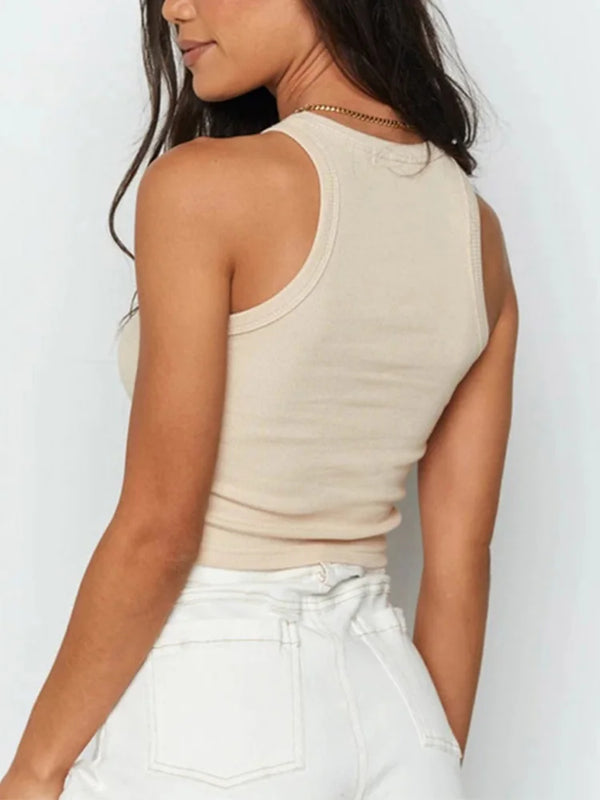 Dozw Off-Shoulder Ribbed Crop Tank