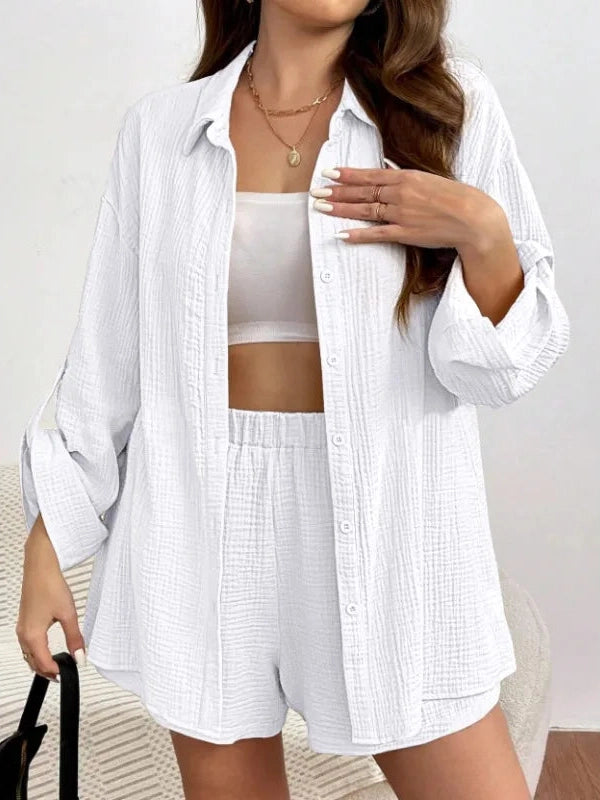 Summer Linen Shorts & Shirt Set