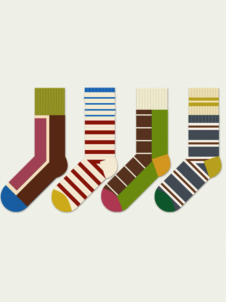 Colorful Striped Cotton Socks