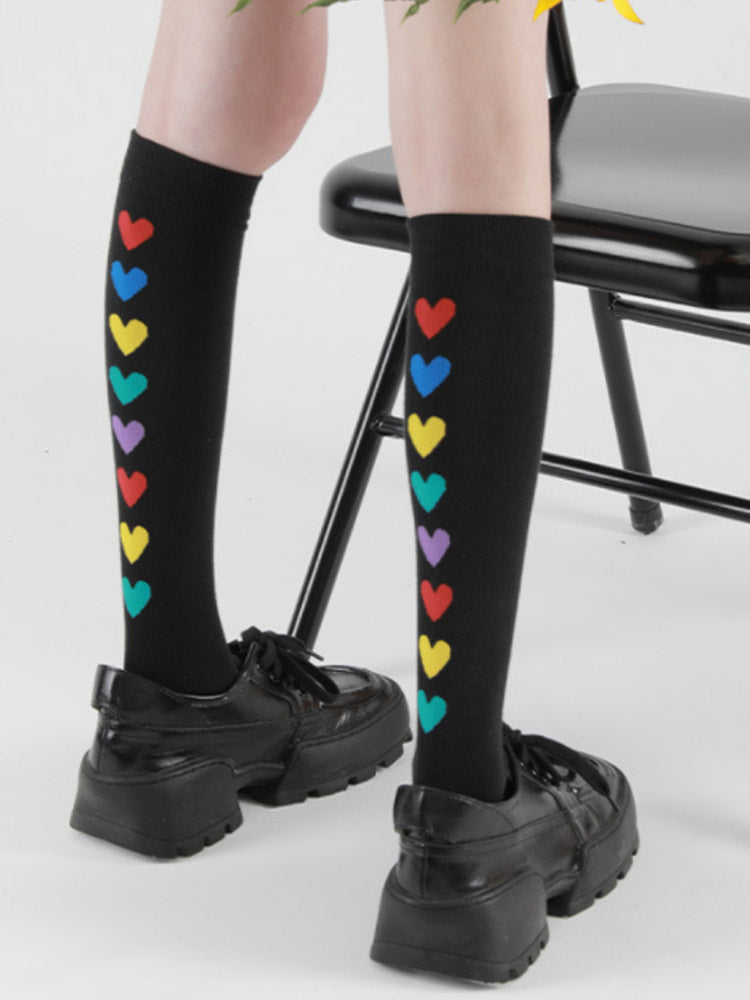 Sweet  Print Knee-High Socks