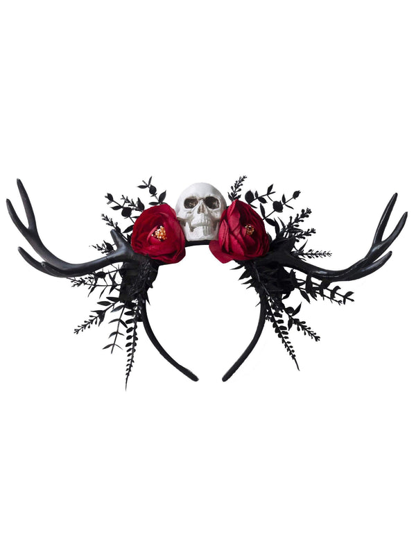 Halloween Flower Antler Headband Crown